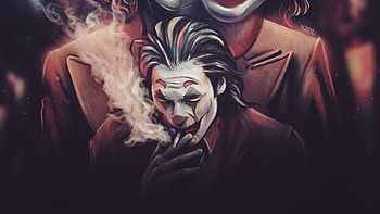 Joker Smoker Art, joker, superheroes, supervillain, artwork, behance HD wallpaper