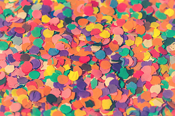 Small paper, pieces, decorative, colorful HD wallpaper