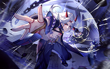 Arataki Itto, video game, Genshin Impact HD wallpaper