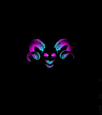 Demon's horns, amoled HD phone wallpaper