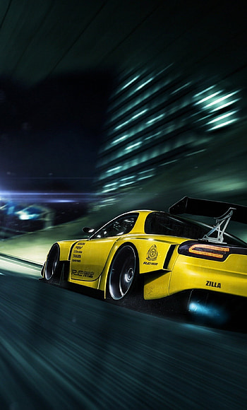 Mazda Auto, RX-7 race car, Artwork , High-quality HD phone wallpaper