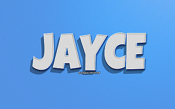 Jayce, blue lines background, with names, Jayce name, male names, Jayce greeting card, line art, with Jayce name HD wallpaper