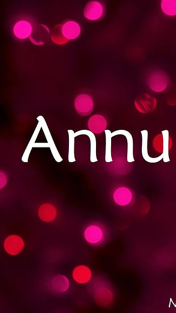 A Name, Annu, pink, lights HD phone wallpaper