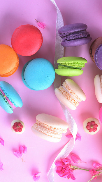 Food and macaron fusion, Elegant and aromatic, Sweet indulgence, Delectable and delightful HD phone wallpaper