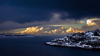 Landscape, Sea, Clouds HD wallpaper