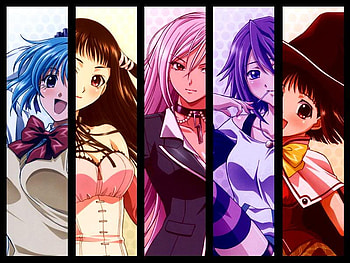 Rosario Vampire, anime, moka, girls, kurumu HD wallpaper