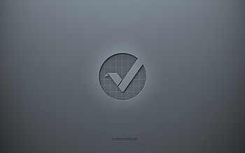 Vertcoin logo, gray creative background, Vertcoin sign, gray paper texture, Vertcoin, gray background, Vertcoin 3d sign HD wallpaper
