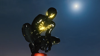 Spider-man, armour, MK II suit, dark, black HD wallpaper