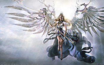 julianna kolakis, wings, angel, girl, sky HD wallpaper
