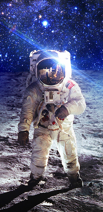 Buzz Aldrin, Man on the Moon HD phone wallpaper