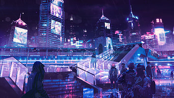 Cyberpunk Neon City, cyberpunk, neon, city, artist, scifi HD wallpaper