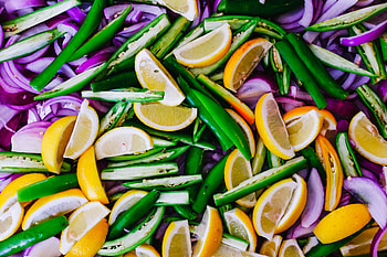 Fruits, Food, Vegetables, Pepper, Lemon HD wallpaper