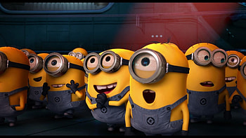 Despicable Me 2 (2013), blue, cute, minions, Universal , fantasy, yellow, movie, Despicable Me 2, red, glasses, funny, Illumination Entertainment HD wallpaper