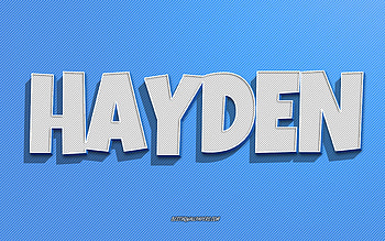 Hayden, blue lines background, with names, Hayden name, male names, Hayden greeting card, line art, with Hayden name HD wallpaper