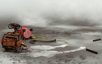 walle, abstract, grey HD wallpaper