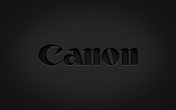 Canon carbon logo, , grunge art, carbon background, creative, Canon black logo, brands, Canon logo, Canon HD wallpaper