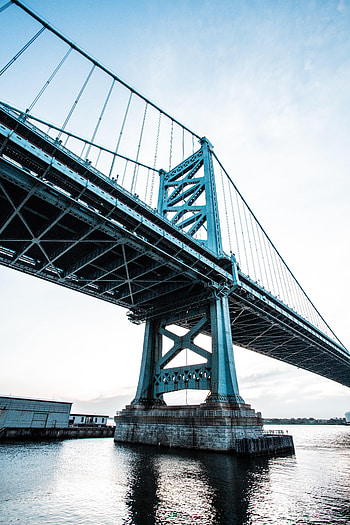 Water, Sky, Architecture, Miscellanea, Miscellaneous, Bridge, Design, Construction HD phone wallpaper