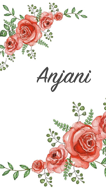 A Name, Anjani, Flower Background HD phone wallpaper