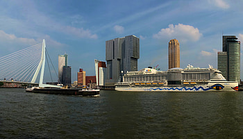 Rotterdam Skyline, Travels, Erasmus Rotterdam, South Holland HD wallpaper