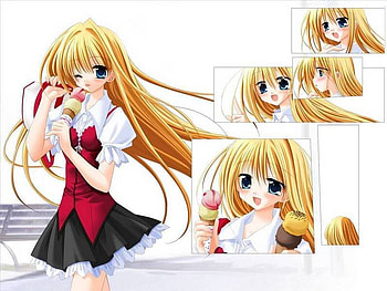 Ice Cream Mirrors, anime, ice cream, mirrors, red HD wallpaper