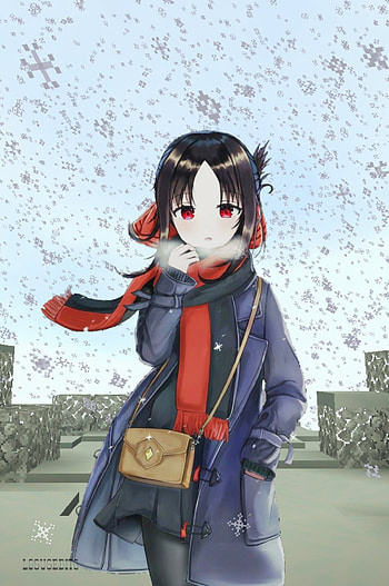 Kaguya Sama, Anime, Minecraft HD phone wallpaper
