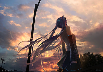 Hatsune Miku Vocaloid , hatsune-miku, anime-girl, anime HD wallpaper