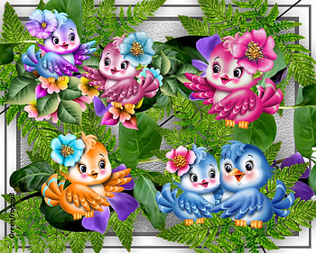 CUTE BIRD COLLAGE, CUTE, COLLAGE, , BIRD HD wallpaper