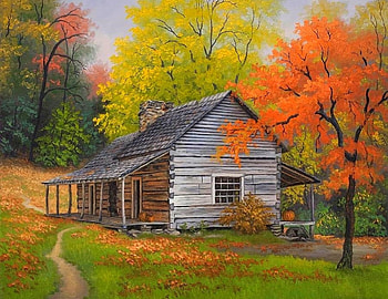 Autumn Rustic, colorful, attractions in dreams, paintings, rustic, walkway, parks, love four seasons, leaves, cabins, trees, autumn, nature, fall season HD wallpaper