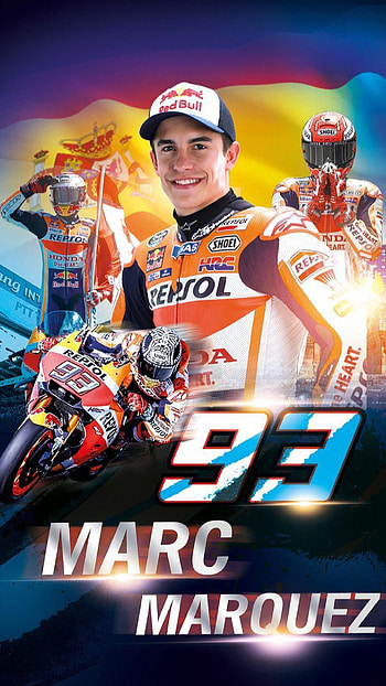 93, motorcycle, sports uniform, spain, driver, race, marc marquez, honda, champion, repsol HD phone wallpaper