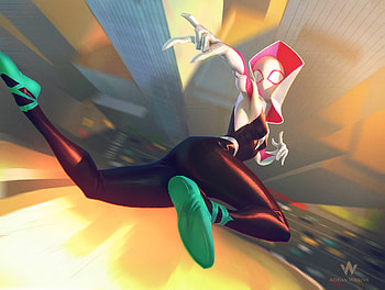 Gwen, gwen, gwen-stacy, artwork, artist, digital-art, superheroes, artstation HD wallpaper