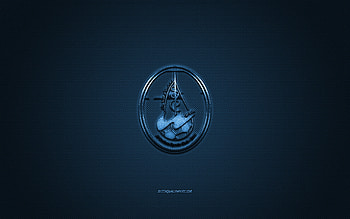 Al-Wakrah SC, Qatar football club, QSL, blue logo, blue carbon fiber background, Qatar Stars League, football, Al Wakrah, Qatar, Al-Wakrah SC logo HD wallpaper