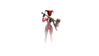 Harley Quinn Minimal White , harley-quinn, superheroes, white, minimalism, minimalist, artist, artwork, digital-art HD wallpaper