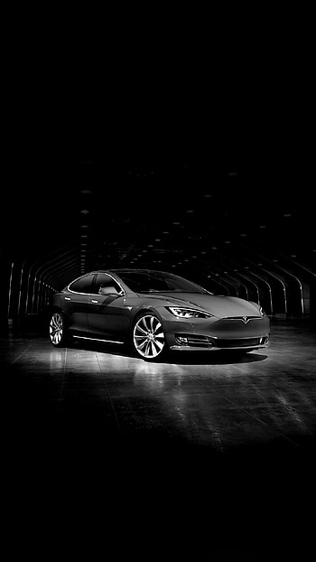 Monochrome, Tesla Model S HD phone wallpaper
