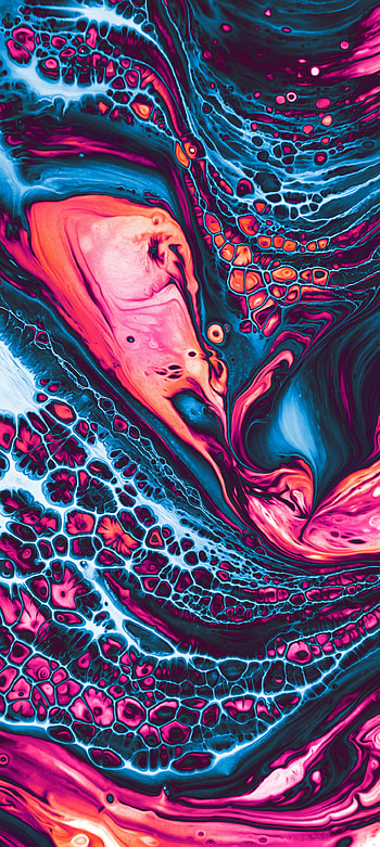Fluid abstract., red, magenta, art, , abstract HD phone wallpaper
