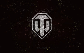WOT glitter logo, , black background, World of Tanks logo, WOT logo, white glitter art, WOT, creative art, WOT white glitter logo, World of Tanks HD wallpaper