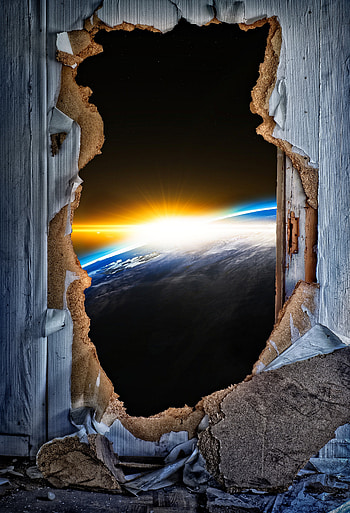 Universe, Shining, Miscellanea, Miscellaneous, Flash, View, Door HD phone wallpaper