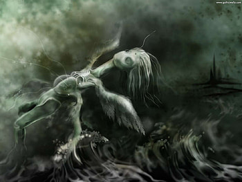Horror, Dark, Gothic, Creature, Water HD wallpaper