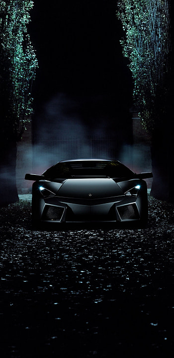 Dark sports car, Reventon's allure, Supercar marvel, Lamborghini perfection HD phone wallpaper