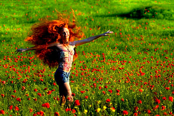 I AM RED AND HAPPY, world, happy, nature HD wallpaper