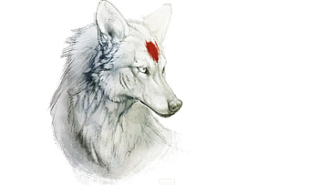 Minimalistic Princess Mononoke Wolves / and Mobile Backgrounds HD wallpaper