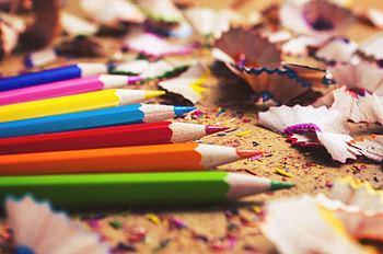 Never give up!, Never give up, rainbow, colored pencils, colors, beautiful HD wallpaper