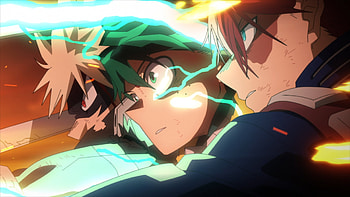 Anime, My Hero Academia: You're Next, Katsuki Bakugou, Izuku Midoriya, Shoto Todoroki HD wallpaper