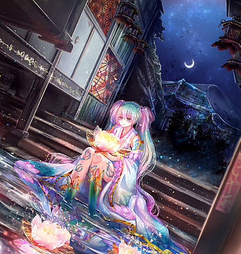 Flowers, beautiful, Hatsune Miku HD phone wallpaper