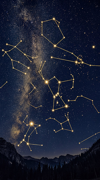 Constellation Night: Starfield, Milky Way, Night Sky HD phone wallpaper