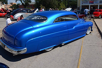 1950 Mercury, Led Sled, Hotrod, Classic, Blue HD wallpaper