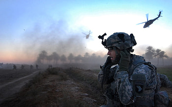Airborne Soldier, helicopter, soldier, battle, war HD wallpaper