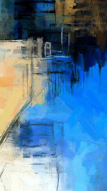 Abstract paint art, Blue, Illustration HD phone wallpaper