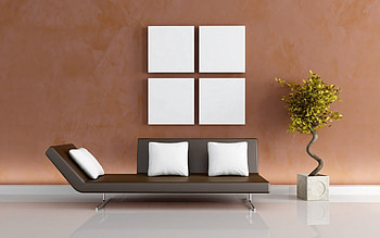Interior, Miscellanea, Miscellaneous, Wall, Vase, Sofa, Modernity HD wallpaper