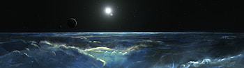 Moon light, space, stormy clouds HD wallpaper