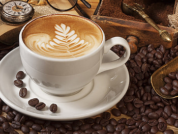 COFFEE, still life, book, watch, coffee beans, glasses, beans, cup HD wallpaper